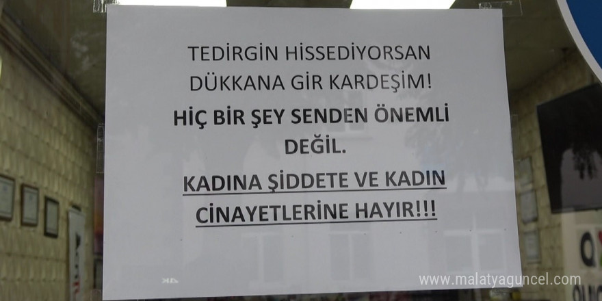 Kütahya’da esnaftan kadına şiddete karşı duyarlı hareket