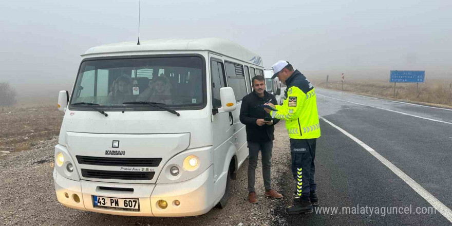 Kütahya’da okul servis araçlarına yönelik denetim