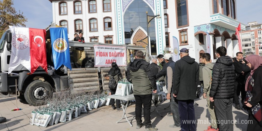 Kütahya’da vatandaşlara 2 bin 500 fidan dağıtıldı