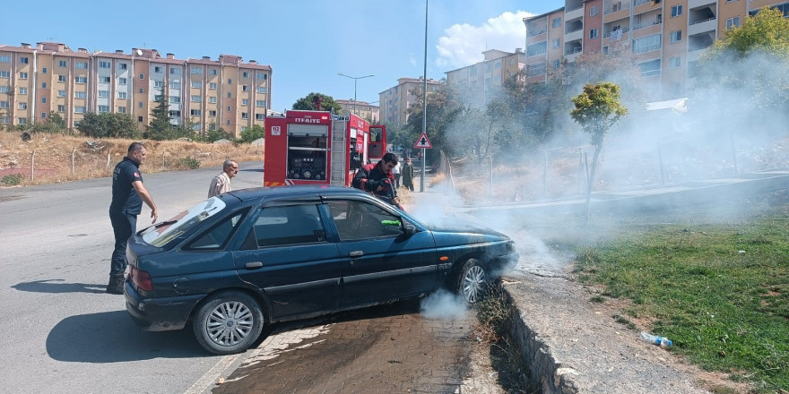 Malatya’da araç yangını