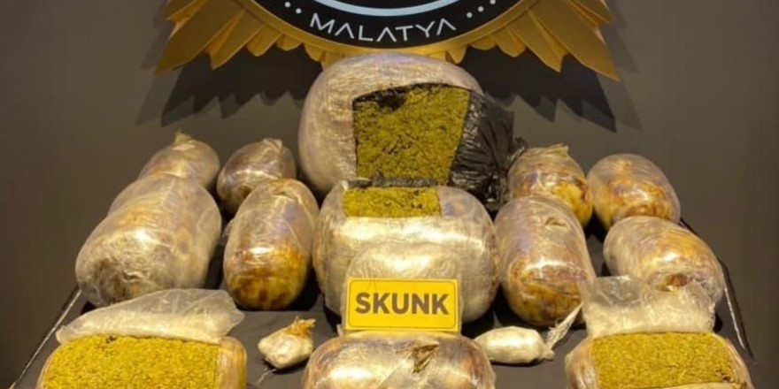 Malatya’da bir haftada 58 kilo 343 gram skunk ele geçirildi