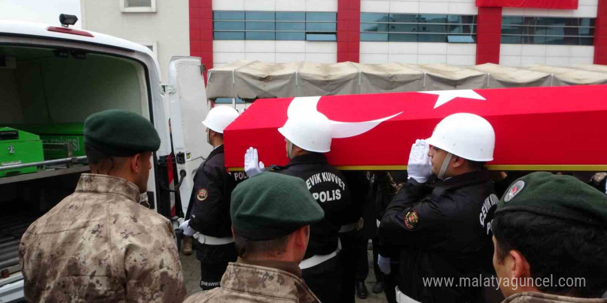 Malatya’da kazada şehit olan polis memuru için tören düzenlendi