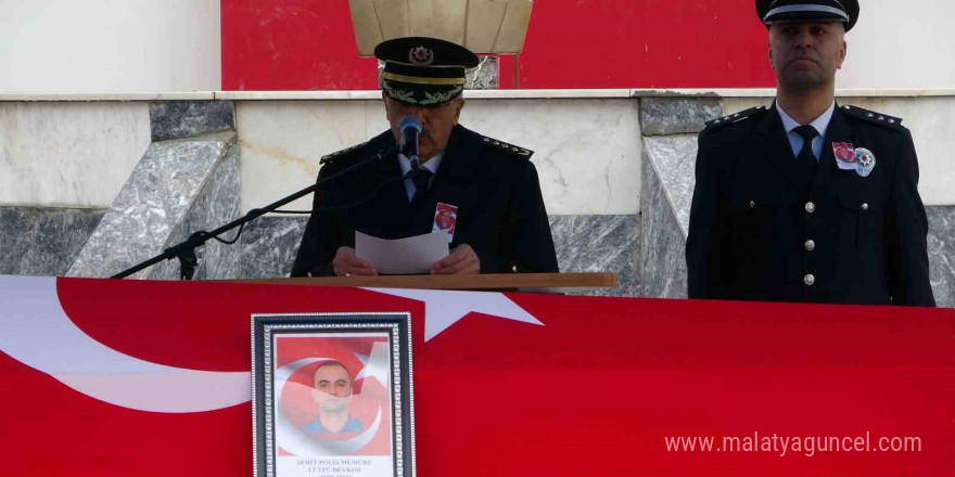 Malatya’da kazada şehit olan polis memuru için tören düzenlendi