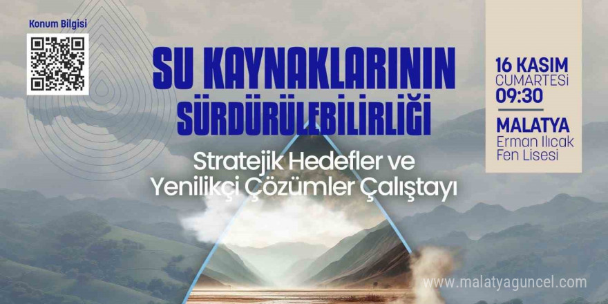 Malatya’da ’Su Kaynaklarının Sürdürülebilirliği’ çalıştayı düzenlenecek