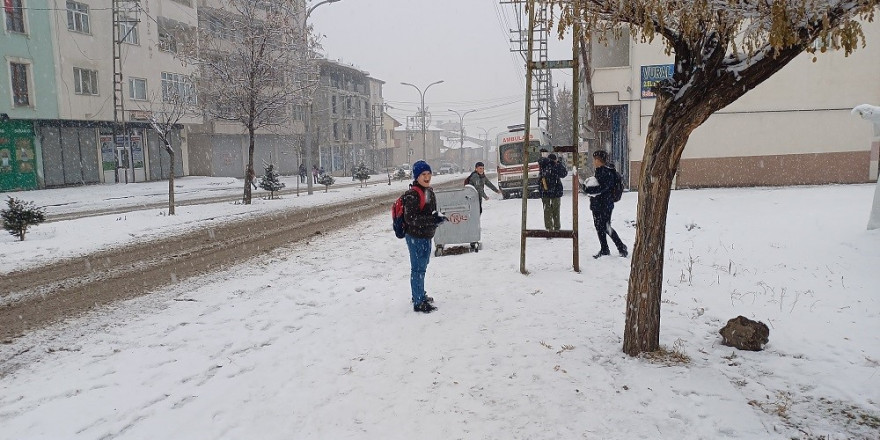 Malazgirt’te kar yağışı