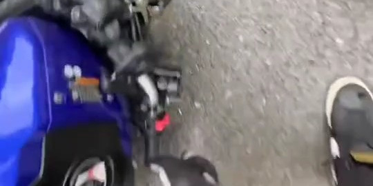 Maltepe’de motosiklet kazası kask kamerasına yansıdı