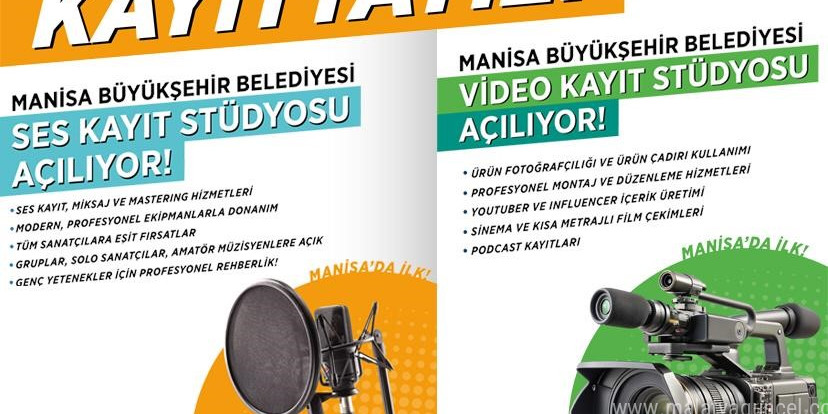 Manisa Büyükşehir’den ücretsiz video ve ses kayıt stüdyosu desteği