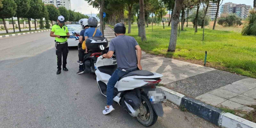 Manisa’da 35 motosiklet trafikten men edildi