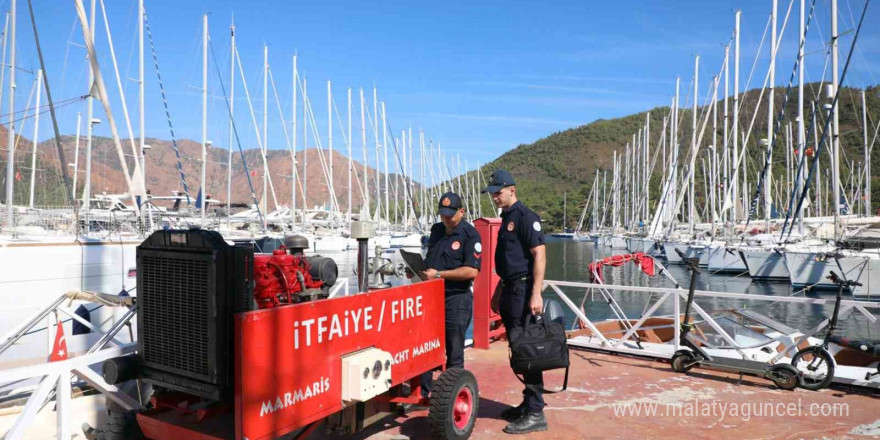 Marina, liman ve çekeklerde yangın denetimi