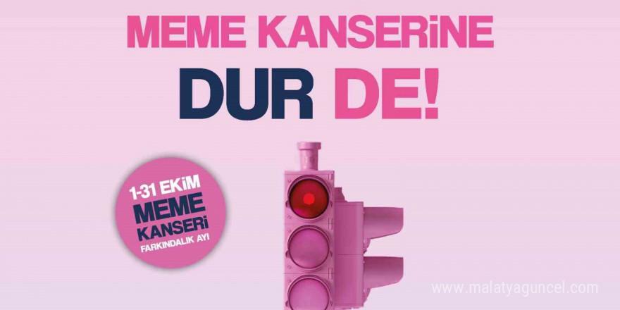 Meme kanserine dikkat çekmek için trafik sinyalizasyon direkleri pembe renkle kaplandı