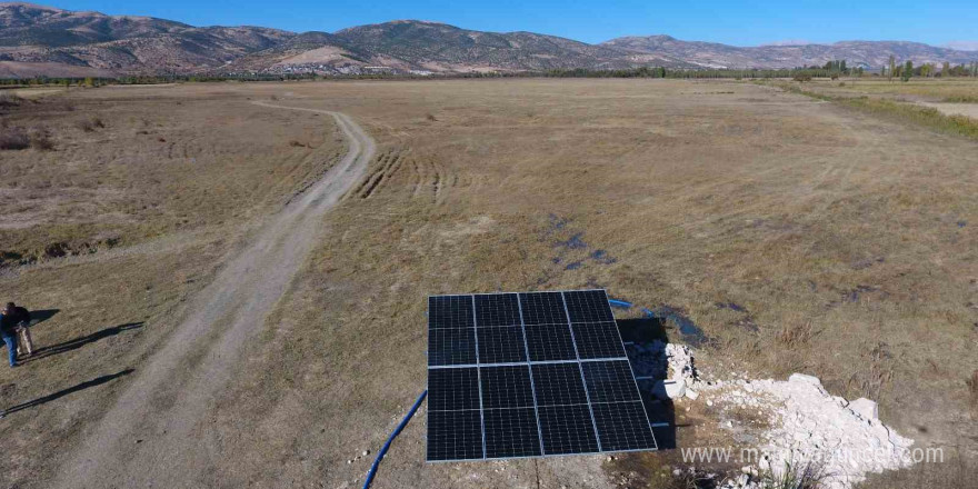 Meraya güneş enerjili sondaj kuyusu açıldı