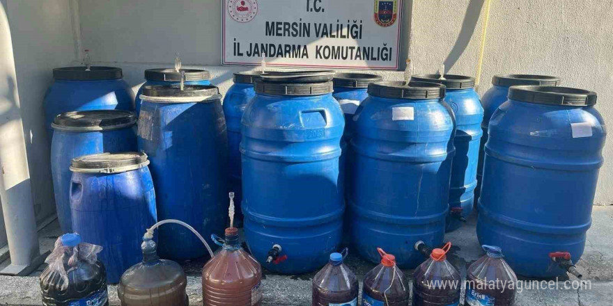 Mersin’de 3 ton sahte içki ele geçirildi