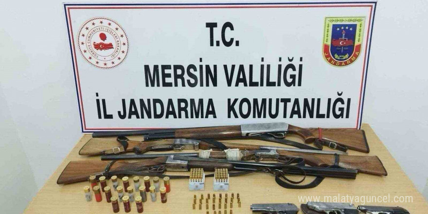 Mersin’de 3’ü tabanca 7 silah ele geçirildi