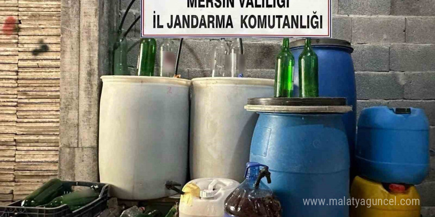 Mersin’de 640 litre sahte içki ele geçirildi