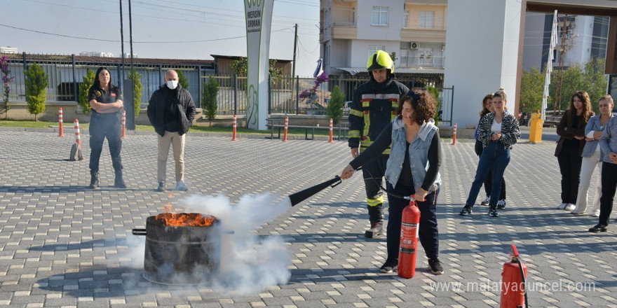 Mersin’de meskun mahalde yangına müdahale eğitimi verildi