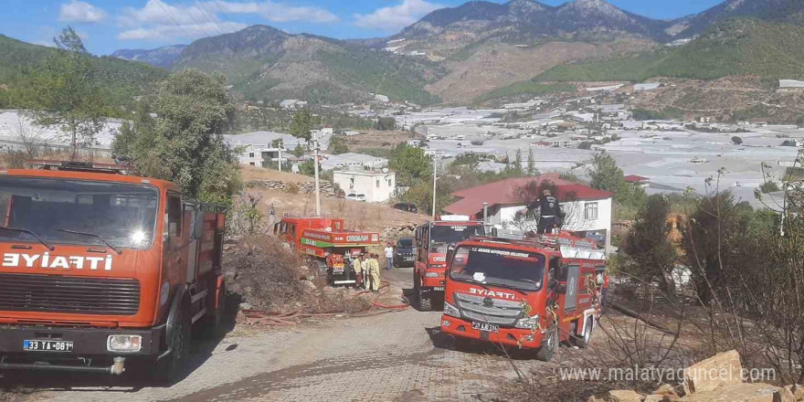 Mersin’de zeytinlik alanda yangın