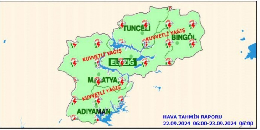 Meteorolojiden kuvvetli yağış uyarısı