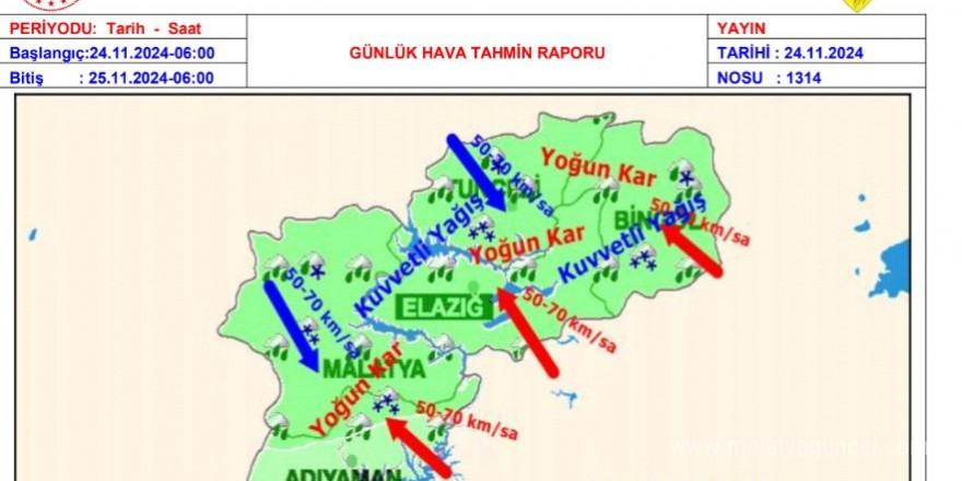 Meteorolojiden yoğun kar ve kuvvetli rüzgar uyarısı