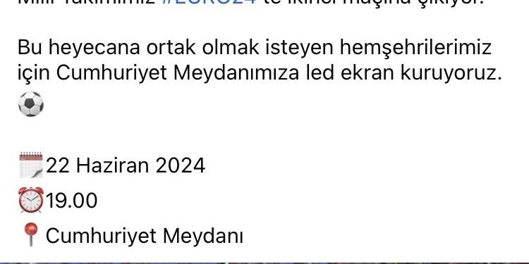 Milli heyecan dev ekranda