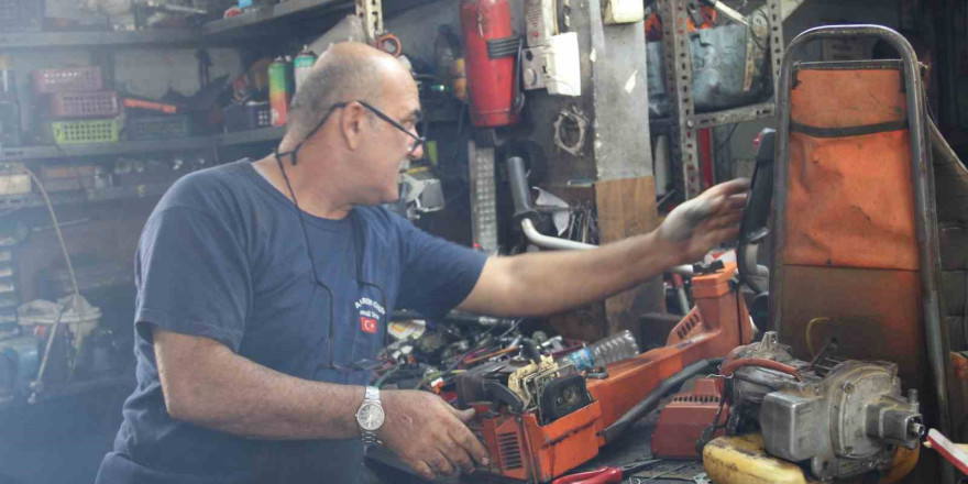 Motorlu tırpan tamircilerinde ‘hasat’ yoğunluğu