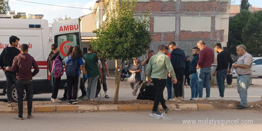 Motosikletin takla atma anları kameraya yansıdı