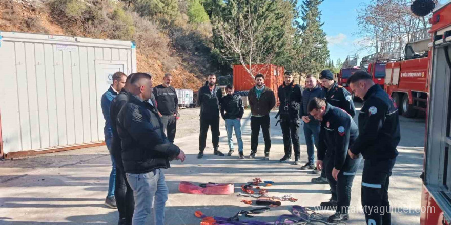 Muğla İtfaiyesi’nden Baca Temizlik Personeline eğitim