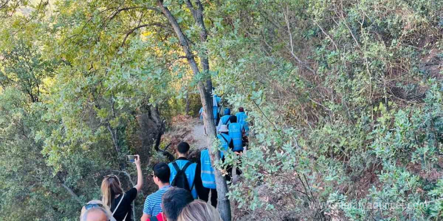 Muğla yurtlarında kalan öğrenciler Gökçeler Kanyonu’nu keşfetti