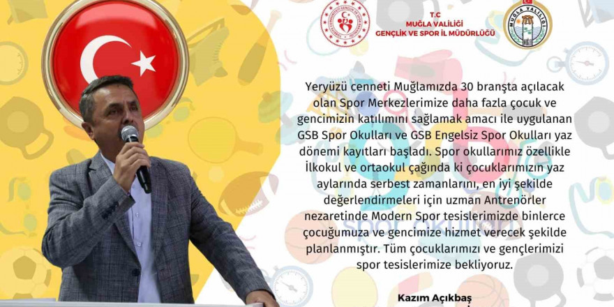 Muğla’da spor okulları yaz dönemi kayıtları başladı