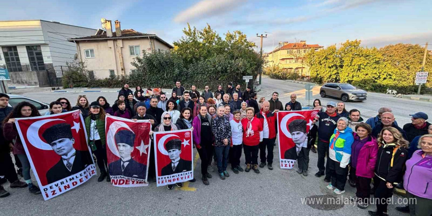 Mysia Yolları’nda Atatürk’ü anma yürüyüşü