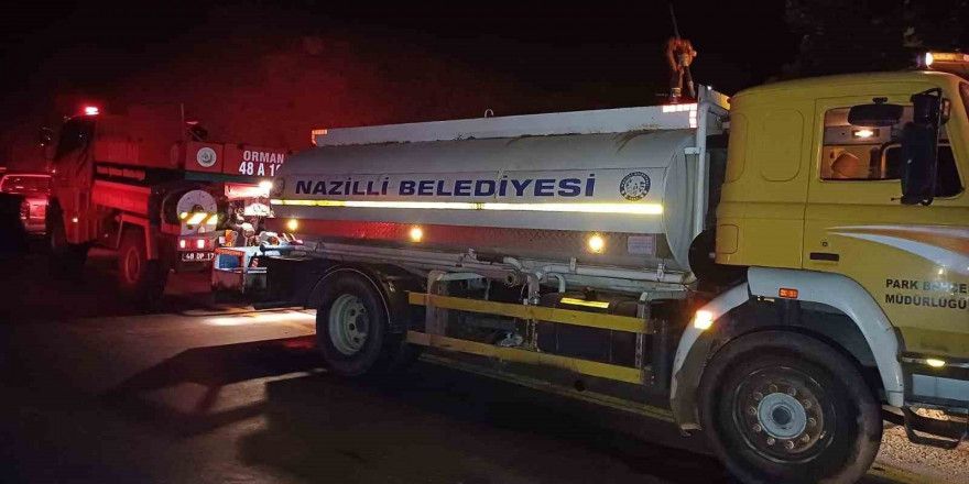 Nazilli Belediyesi’nden Bozdoğan’daki yangına destek