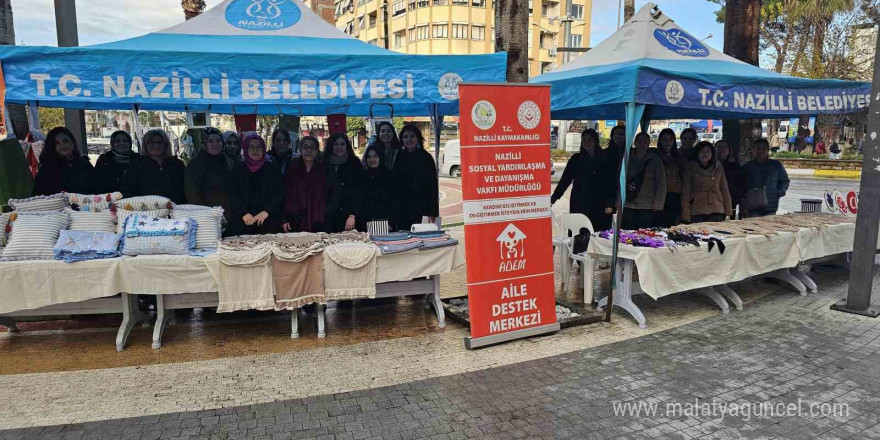 Nazilli’de kursiyerlerin sergisi büyük ilgi gördü