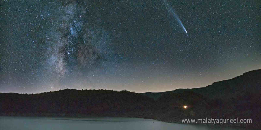 Nemrut Krater Gölü’nde Atlas kuyruklu yıldızı görüntülendi