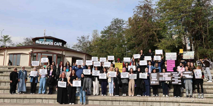 Öğrenci topluluklarından kadına yönelik şiddete sessiz çağrı