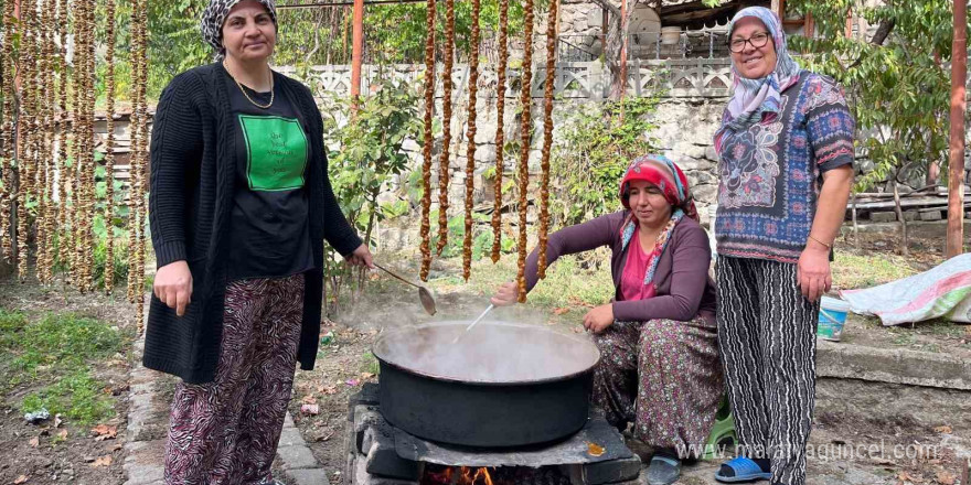 Oğuzlar’da cevizli sucuk mesaisi başladı