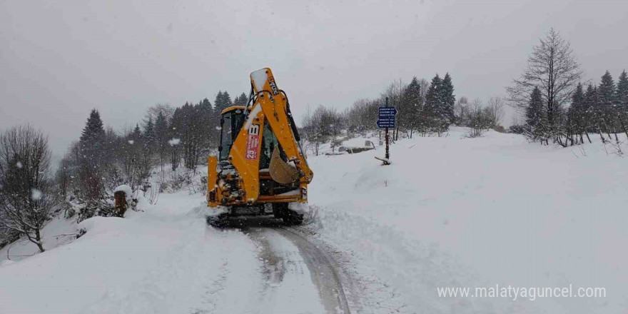 Ordu’da bir gecede 992 kilometrelik yolda kar temizleme çalışması yapıldı