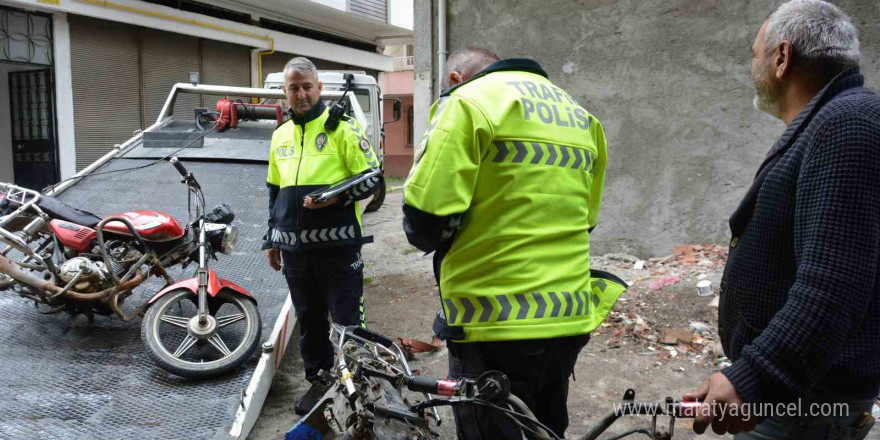 Ordu’da tescilsiz ve yakalaması olan motosikletler ele geçirildi