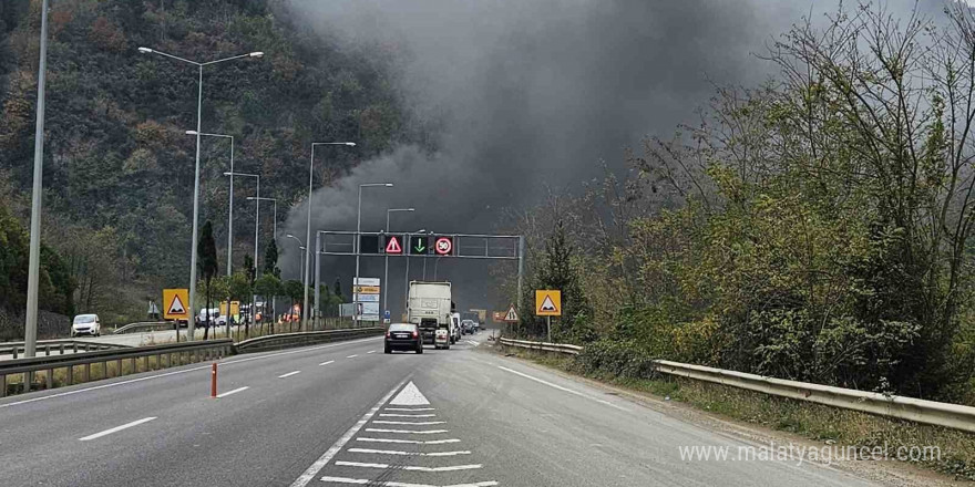 Ordu’da tünelde yangın: Trafik yarım saat durdu