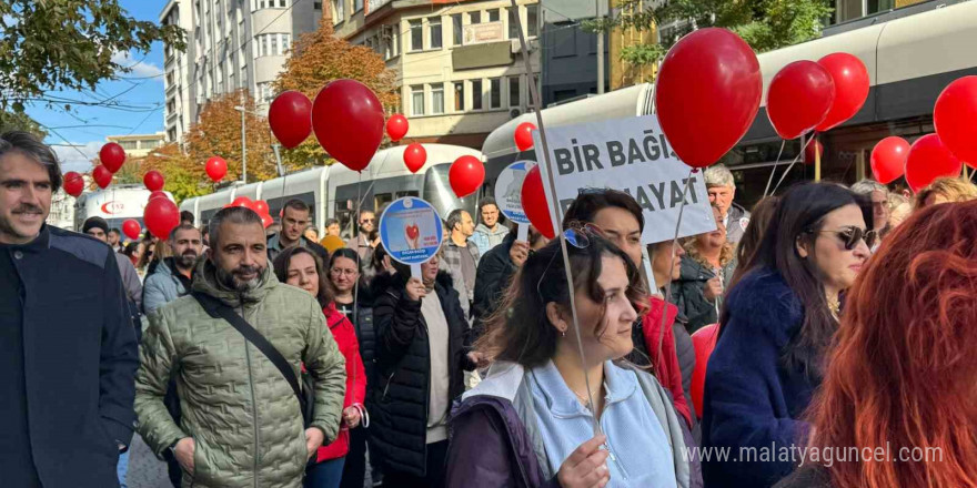 Organ Bağışı Haftası kapsamında farkındalık yürüyüşü düzenlendi