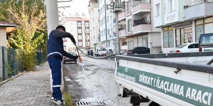 Osmaniye’de rögarlarda ilaçlama çalışması