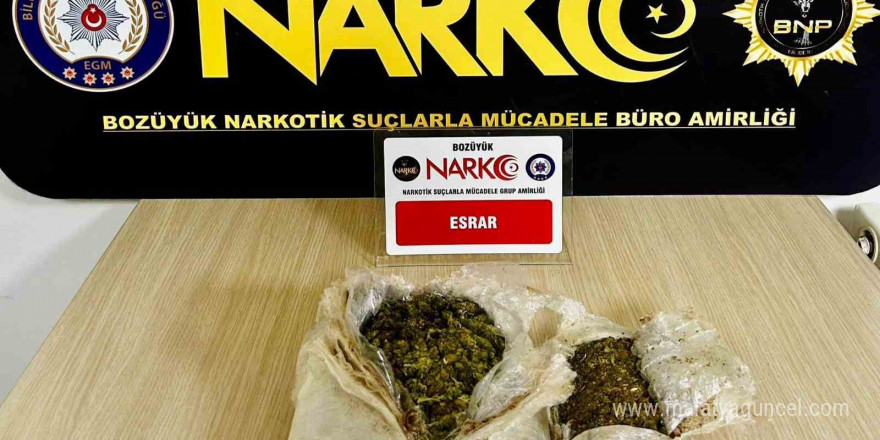 Otobüste 833 gram esrar maddesi ile yakalandı