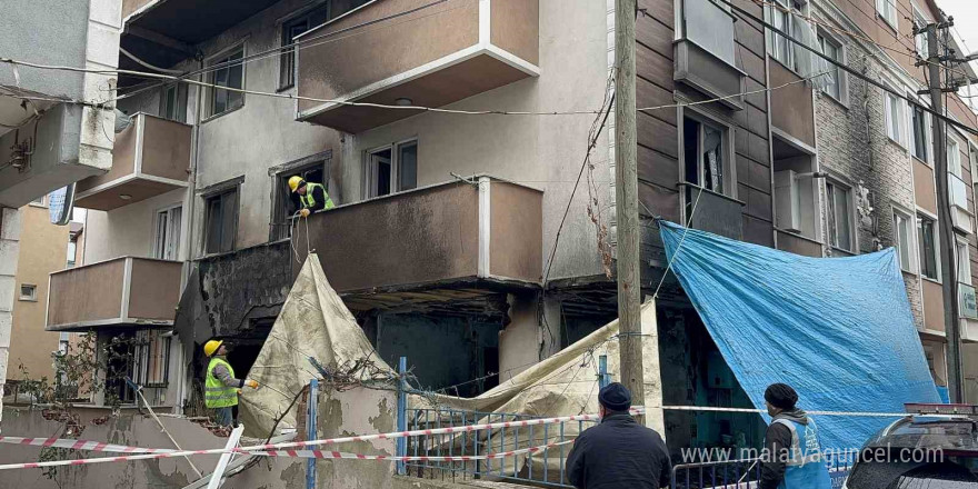 Patlamanın meydana geldiği binada hasarın şiddeti ortaya çıktı