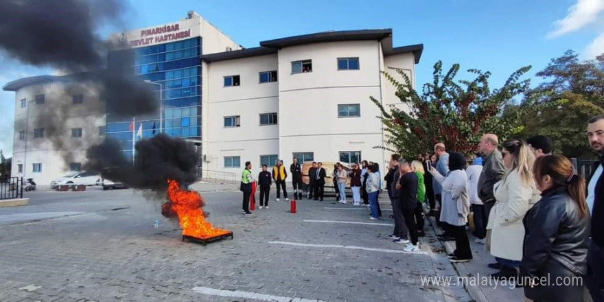 Pınarhisar Devlet Hastanesi’nde yangın tatbikatı