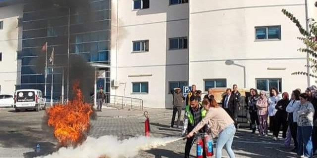 Pınarhisar Devlet Hastanesi’nde yangın tatbikatı