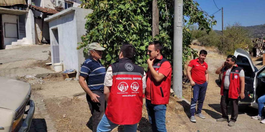 Psiko sosyal destek ekipleri yangın bölgesinde