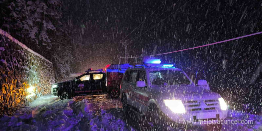 Rize’de karda kayan kamyonet dereye uçtu: 3 yaralı