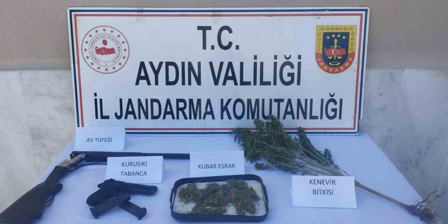 Ruhsatsız silah ve uyuşturucu bulunduran şüpheli yakalandı