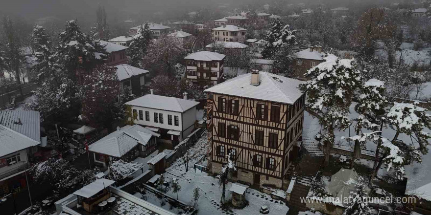 Safranbolu’da kar güzelliği