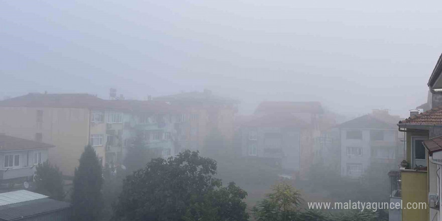 Sakarya güne sisle uyandı: Görüş mesafesi 10 metreye kadar düştü