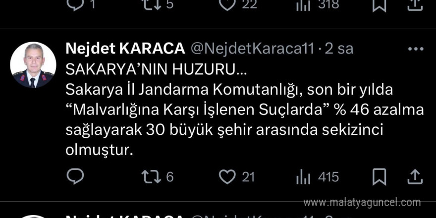 Sakarya hırsızlık vakalarının en çok azaldığı büyükşehir oldu