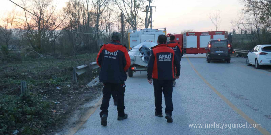 Sakarya Nehri üzerinde hareketli dakikalar: Ekipler seferber oldu